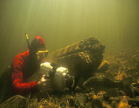 (2) Videographer with smallmouth bass